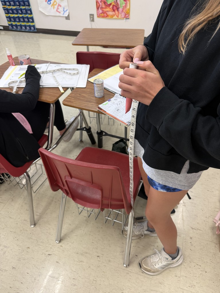 Students in 7th grade math exploring circumference of a circle