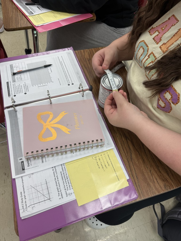 Students in 7th grade math exploring circumference of a circle