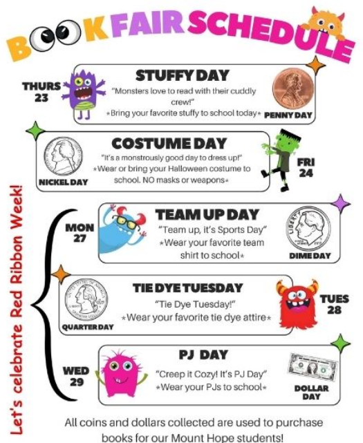 Dress up Day Schedule 