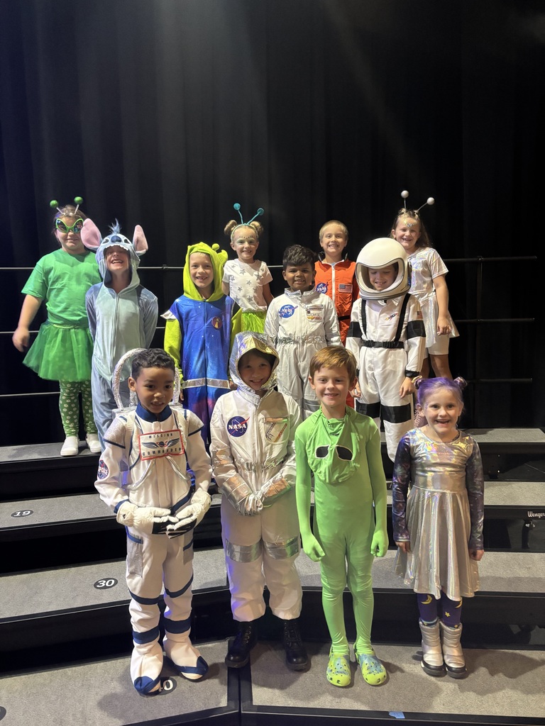 Mrs. Roettger's students after the 2nd grade musical performance