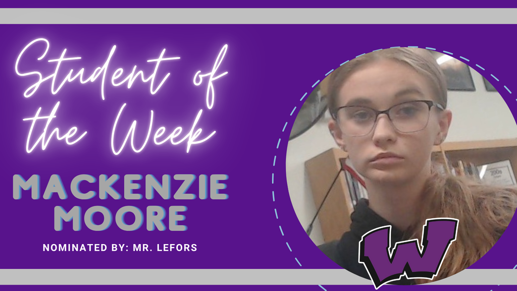 Congratulations to our Students of the Week – Roma Graham, MacKenzie Moore and Sophia Tobey!