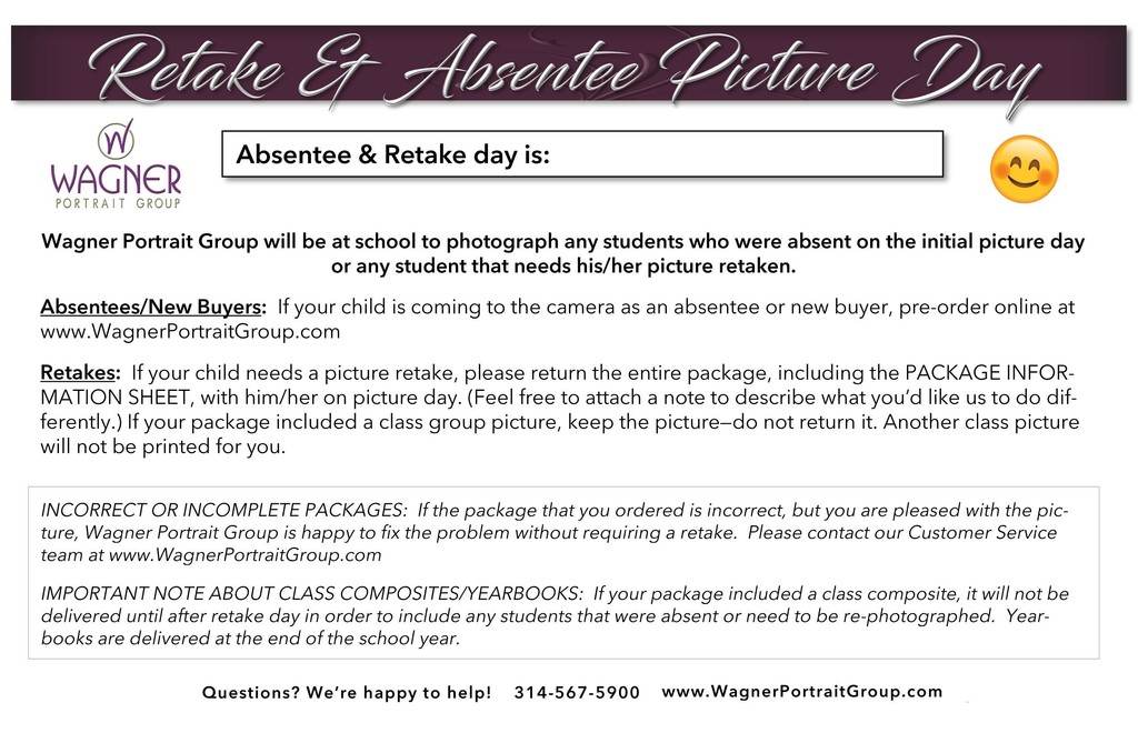 Retake & Absentee Picture Day