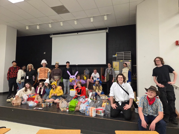 Panther Players and their food collection