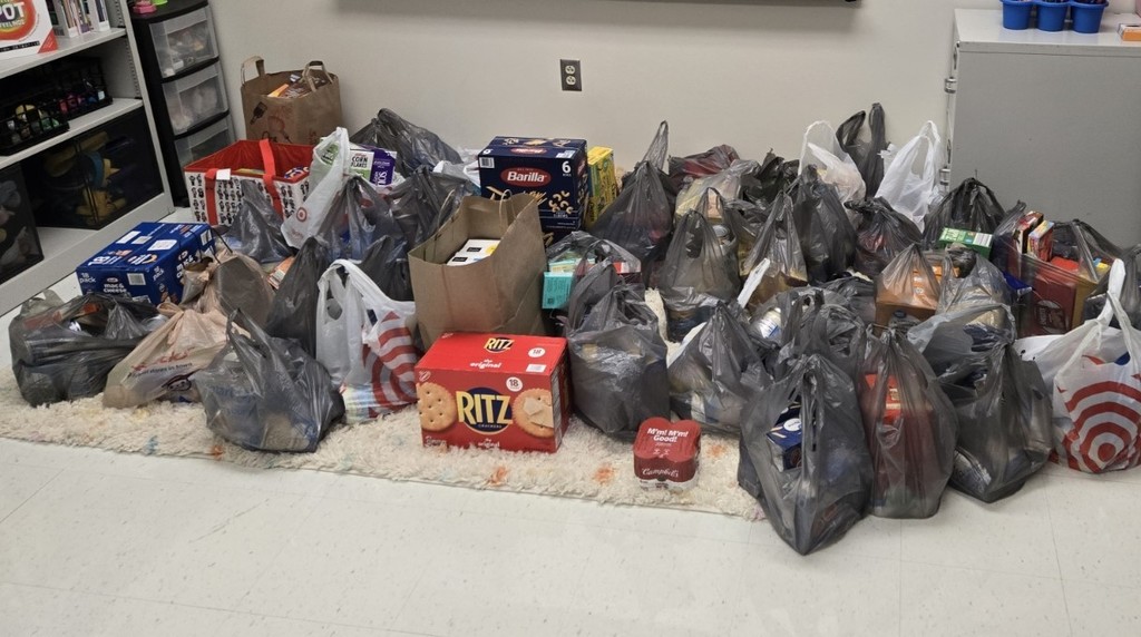 Food donated by Ostmann families to benefit FZ Elevate Academy.