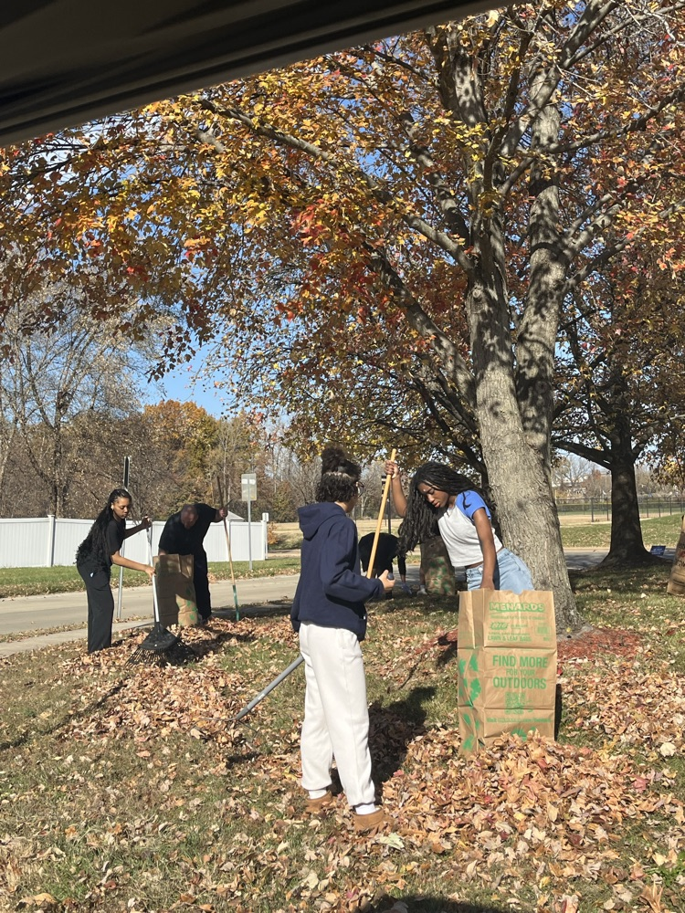 raking leaves
