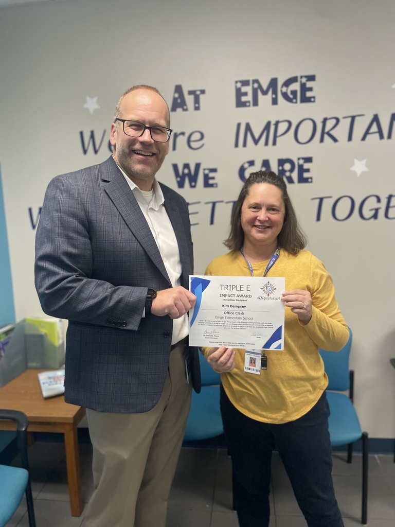 Mrs. Dempsey Triple E award winner November