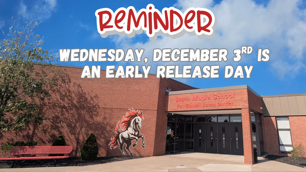 reminder, wednesday, december 3rd is an early release day