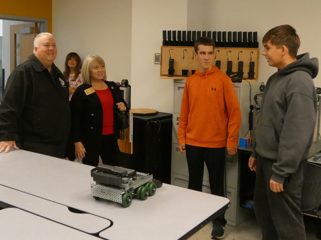Engineering students describe their research and development for their capstone projects