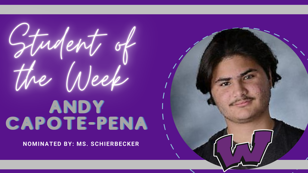 Congratulations to our Students of the Week – Andy Capote-Pena, Raynee Clark and Joey Fischer!