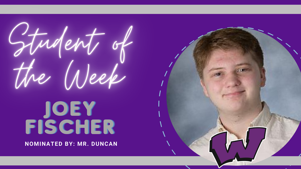 Congratulations to our Students of the Week – Andy Capote-Pena, Raynee Clark and Joey Fischer!