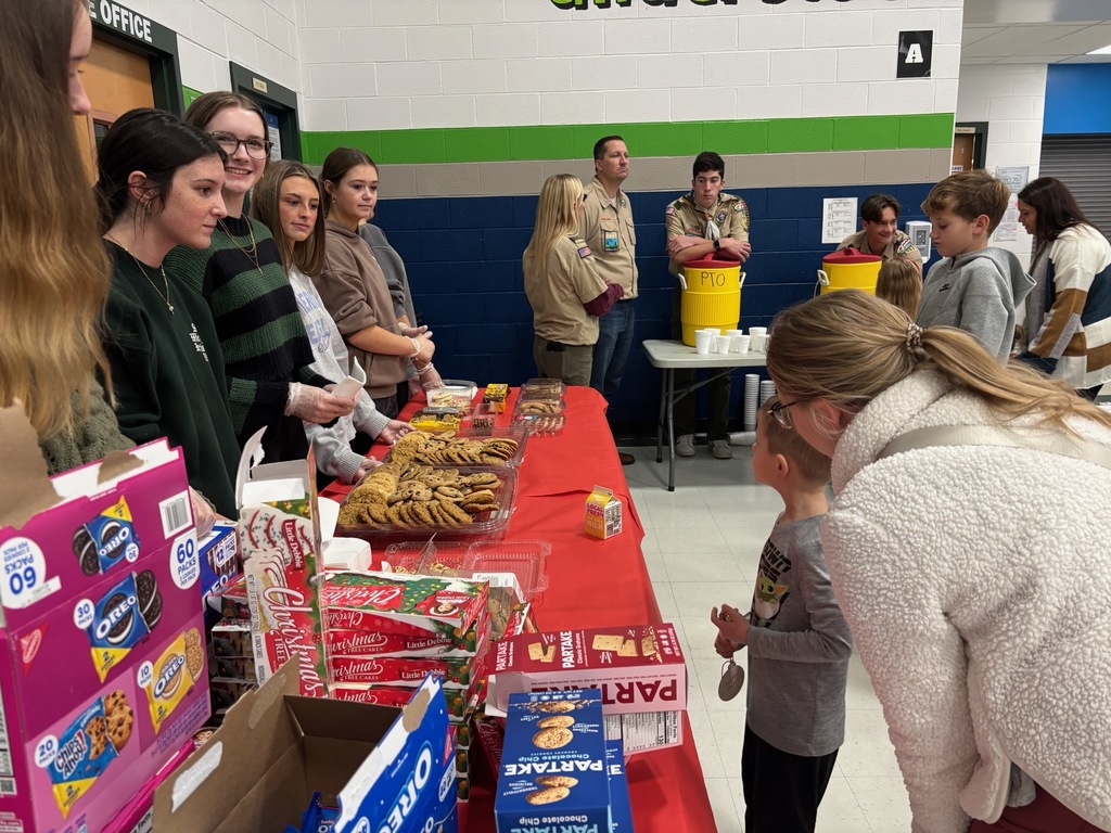West High NHS & Scouts helped w Cookies w Santa