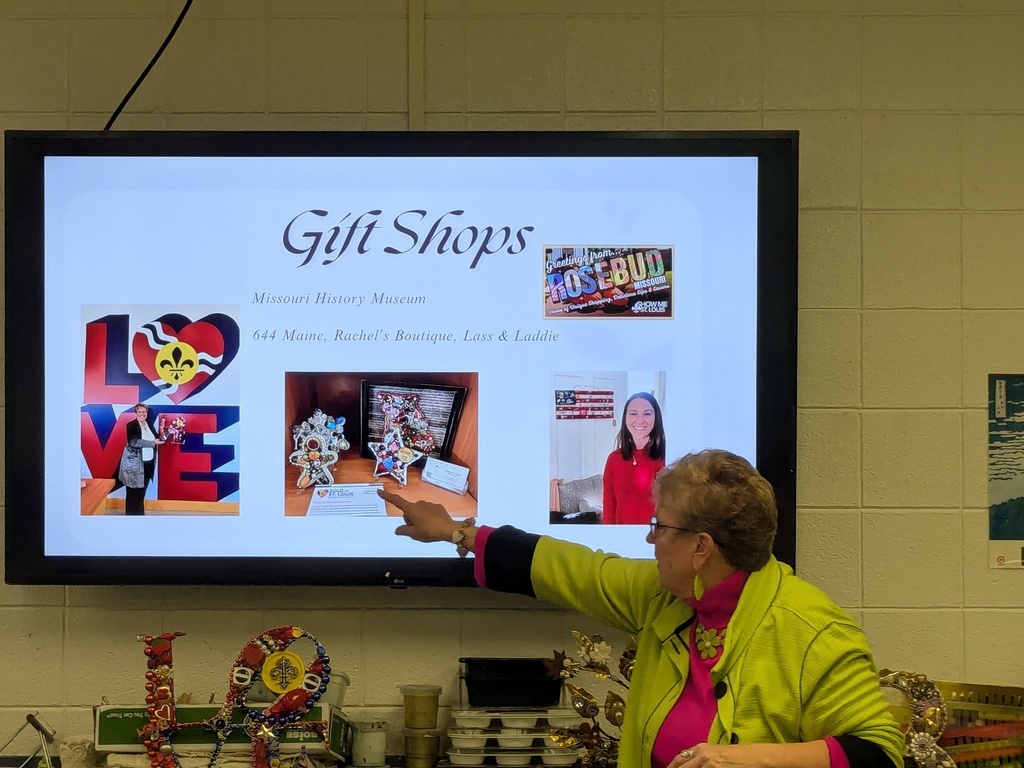 Art club guest shares about their work