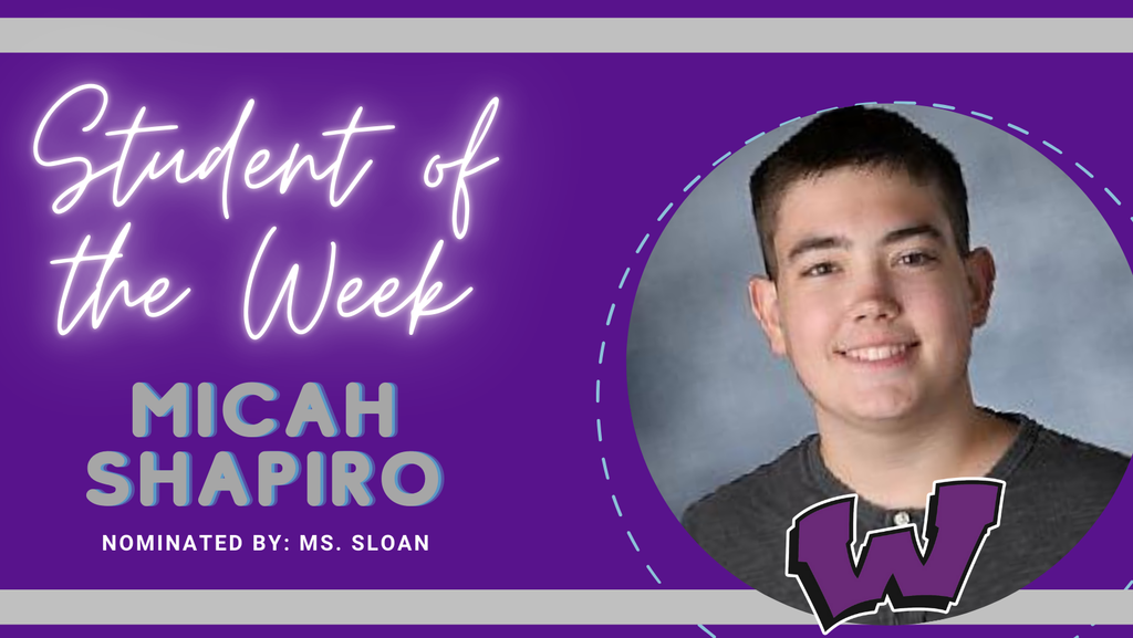 Congratulations to our Students of the Week – Lanie Barton, Gillian Caldwell and Micah Shapiro!