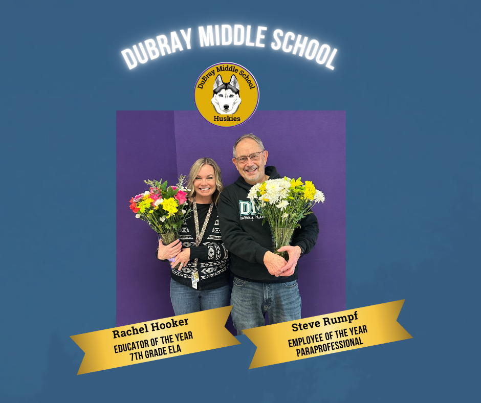 Mrs. Hooker Educator of the Year & Mr. Rumpf Employee of the Year