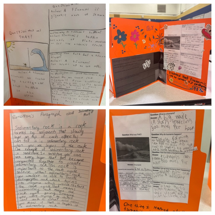 examples of student research on tsunamis, volcanoes, and other natural processes of the Earth