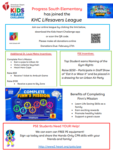 Kids Heart Challenge begins now until February 27th. 