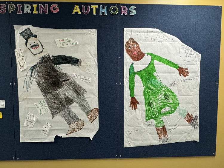 Student drawings of people from the Civil War era and facts about their important contributions 