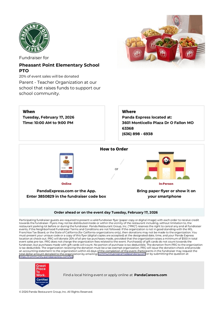 Panda Express Dine to Donate