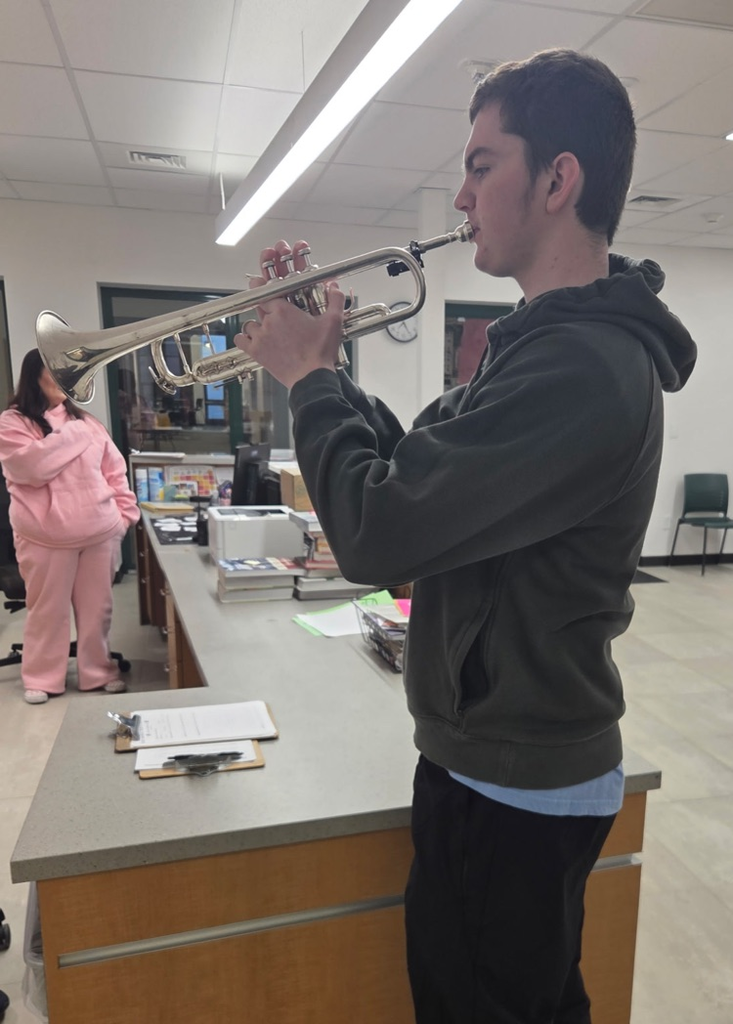 Nathan and his trumpet!