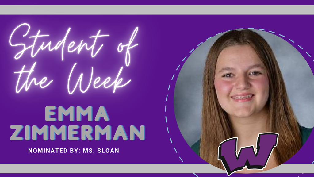 Congratulations to our Students of the Week – Jacob Dudenhoeffer, Dev Neely and Emma Zimmerman!