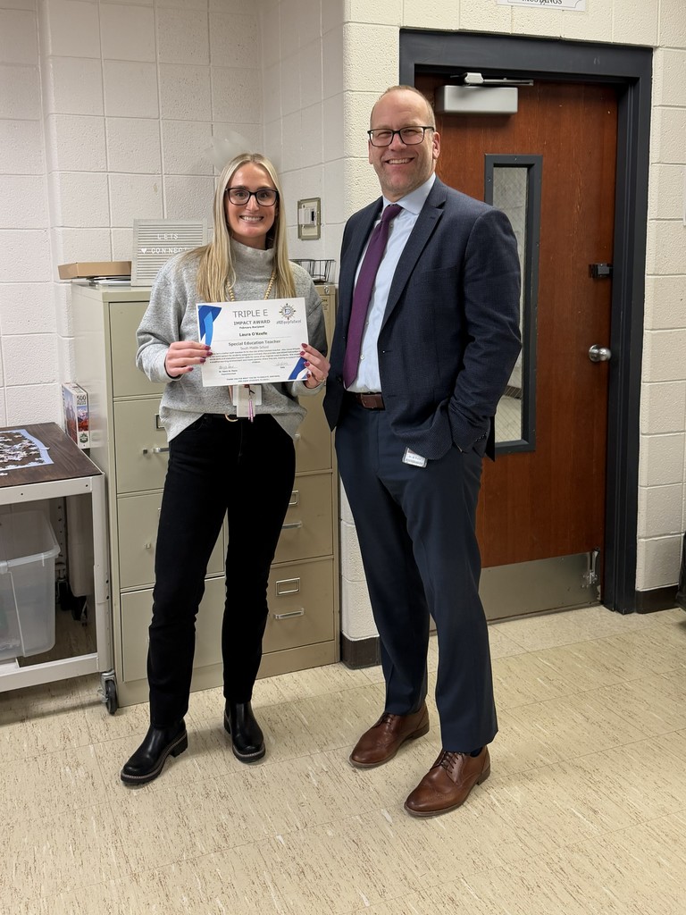 Mrs. O'Keefe is the Triple E winner for the month. 