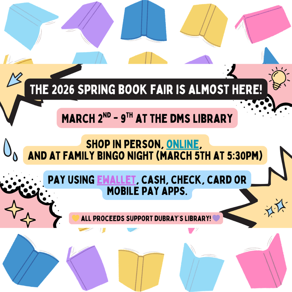 2026 spring book fair 3/2-3/9 shop online and at family bingo night on 3/5 pay using ewallet, cash, check, card or mobile pay apps