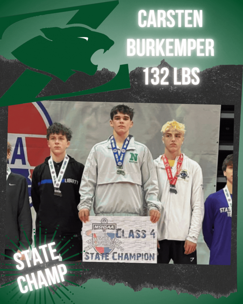 Colin Burkemper 132 lbs State Champ