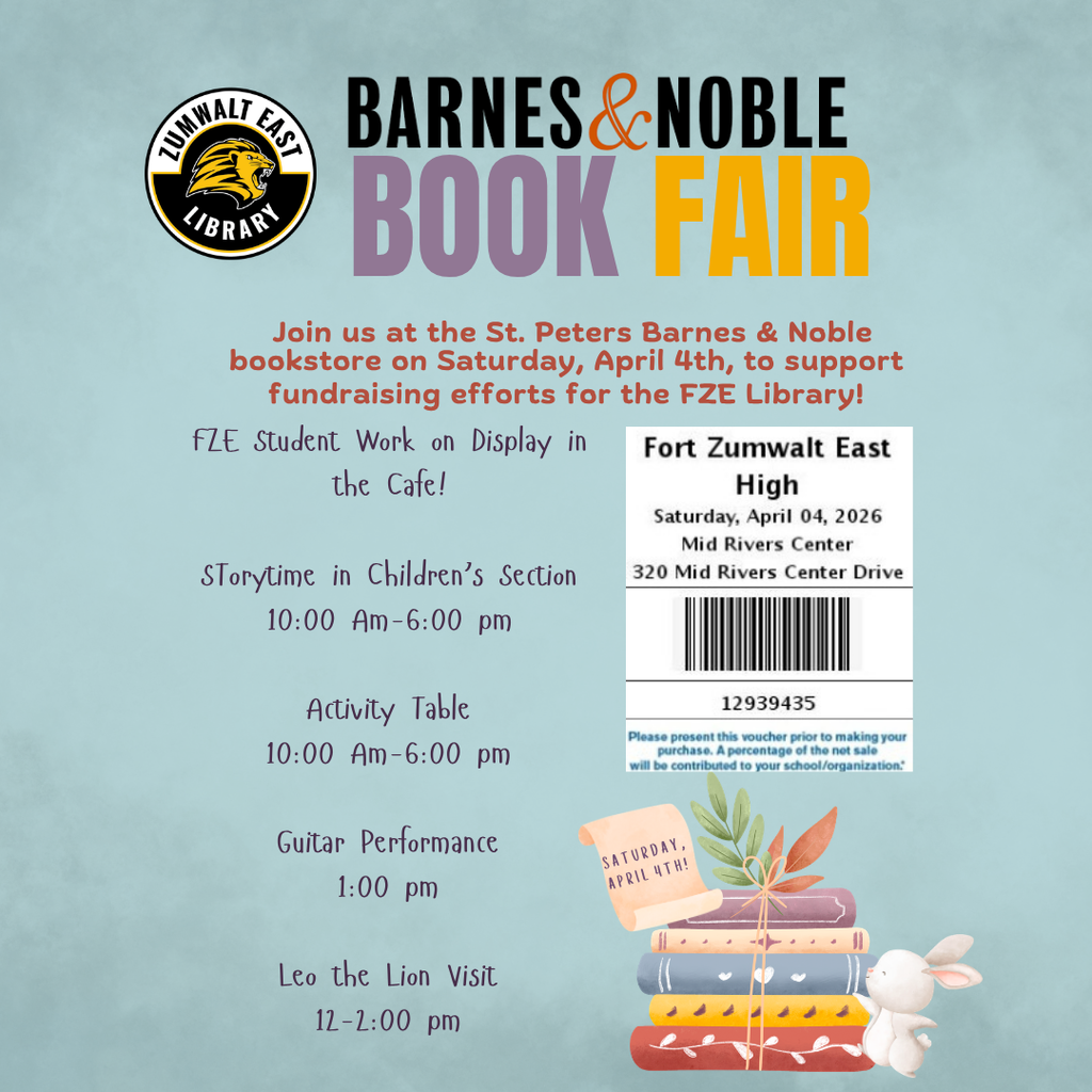 FZE Barnes & Noble Book Fair Saturday April 4th from 10 - 6