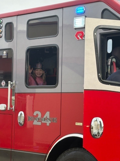 Firetruck Ride to School 