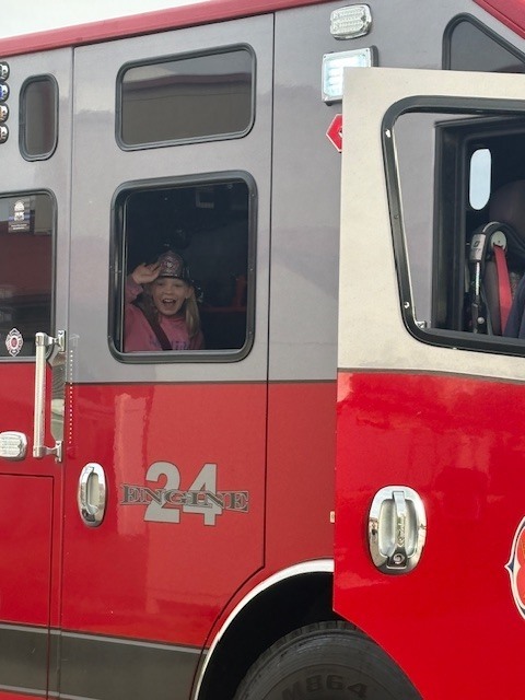 Firetruck Ride to School 