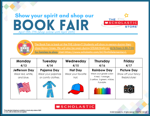 Book Fair 4/13-4/17