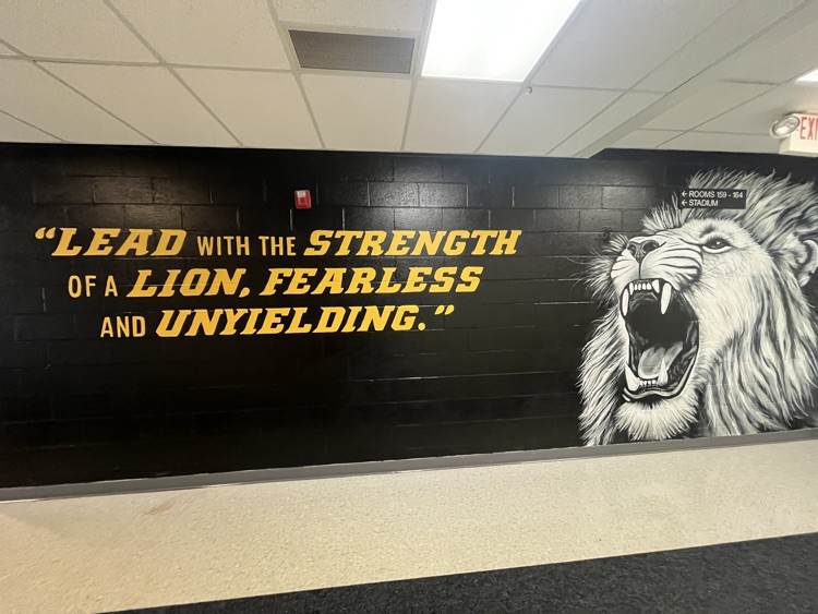 Lion mural in our tunnel area  