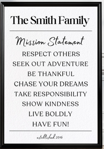 Family Mission Statement