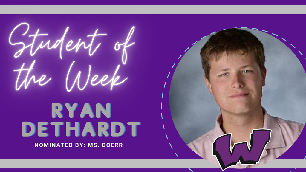 Congratulations to our Students of the Week – Ryan Dethardt and Ava Meiner!