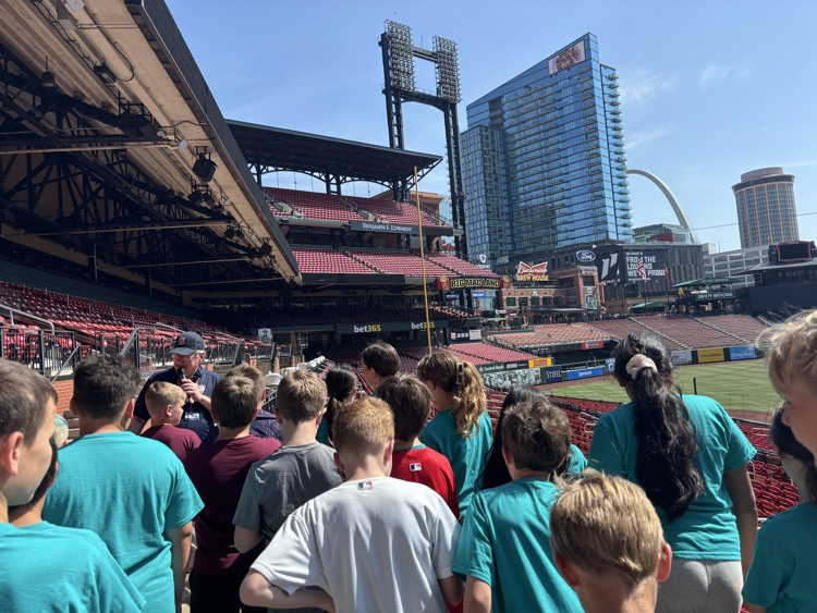 the stadium, arch and Big Mac land