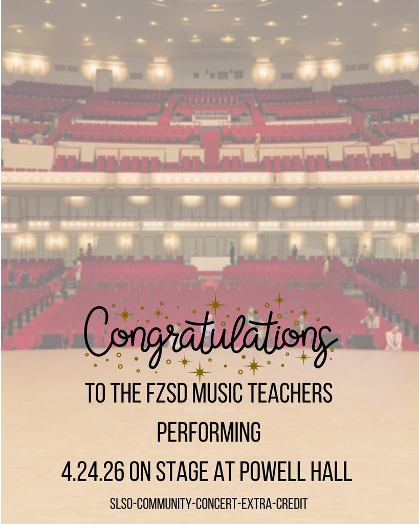 Powell Hall background, Congratulations teachers