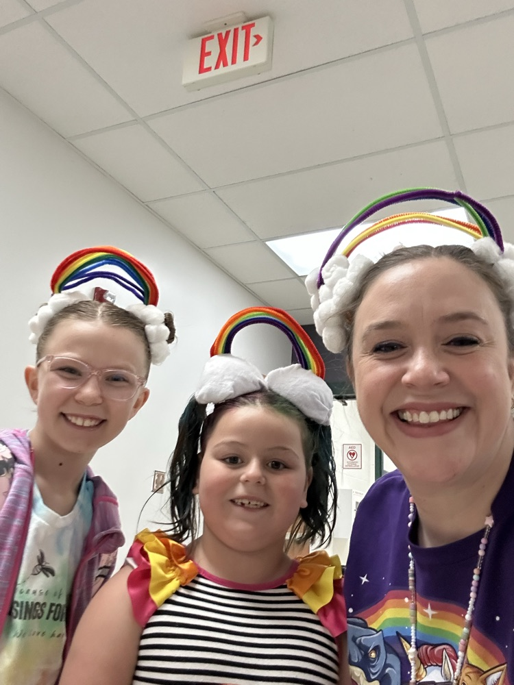 crazy hair day rainbows