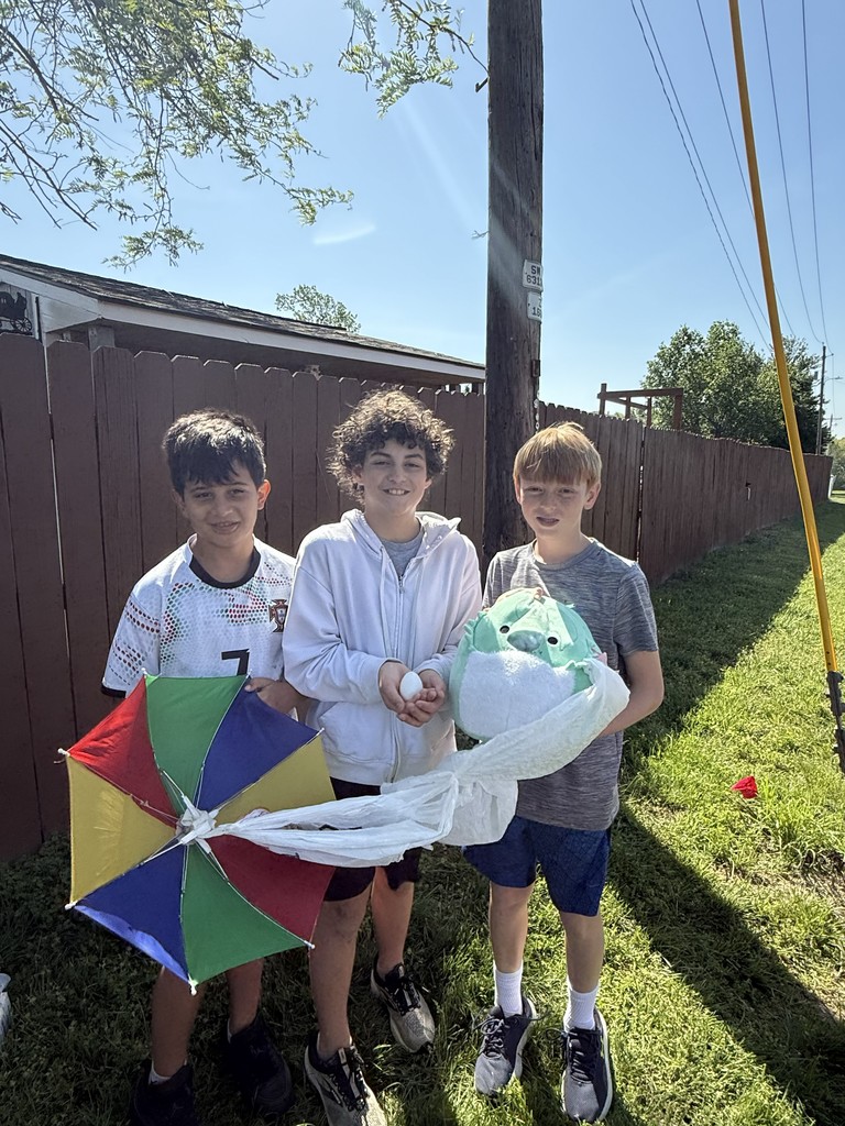 Teacher drops egg for an egg drop challenge