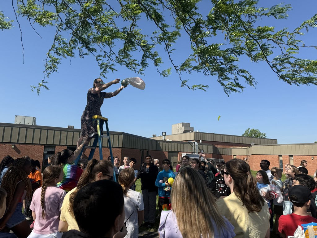 Teacher drops egg for egg drop challenge