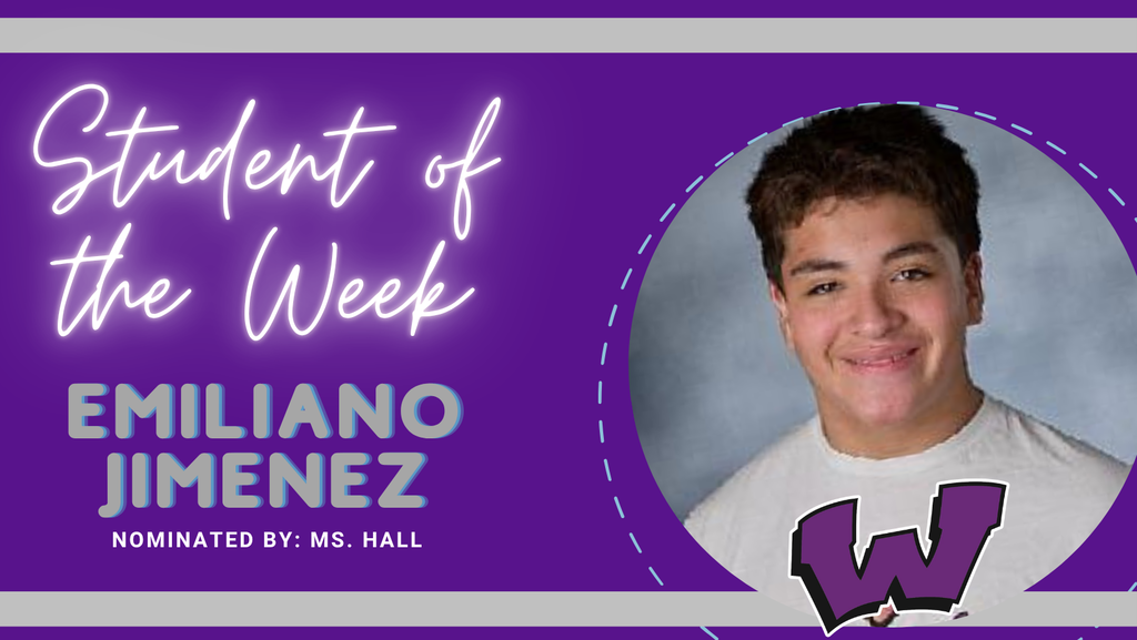 Congratulations to our Students of the Week – Brooklynn Baldwin and Emiliano Jimenez!