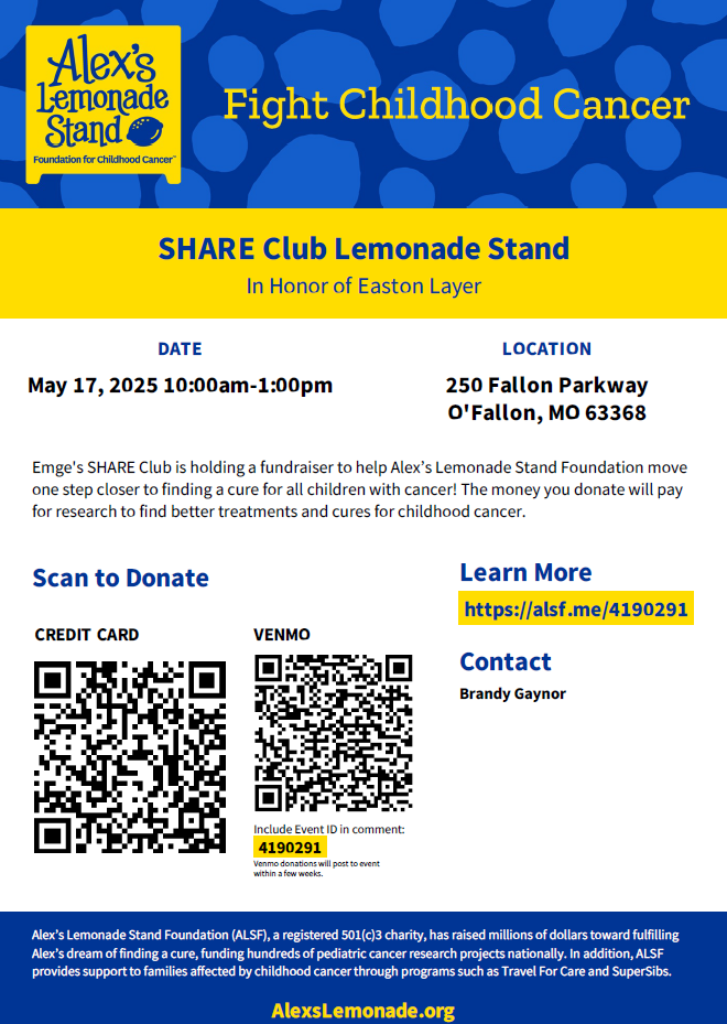 Emge SHARE Club Lemonade  stand