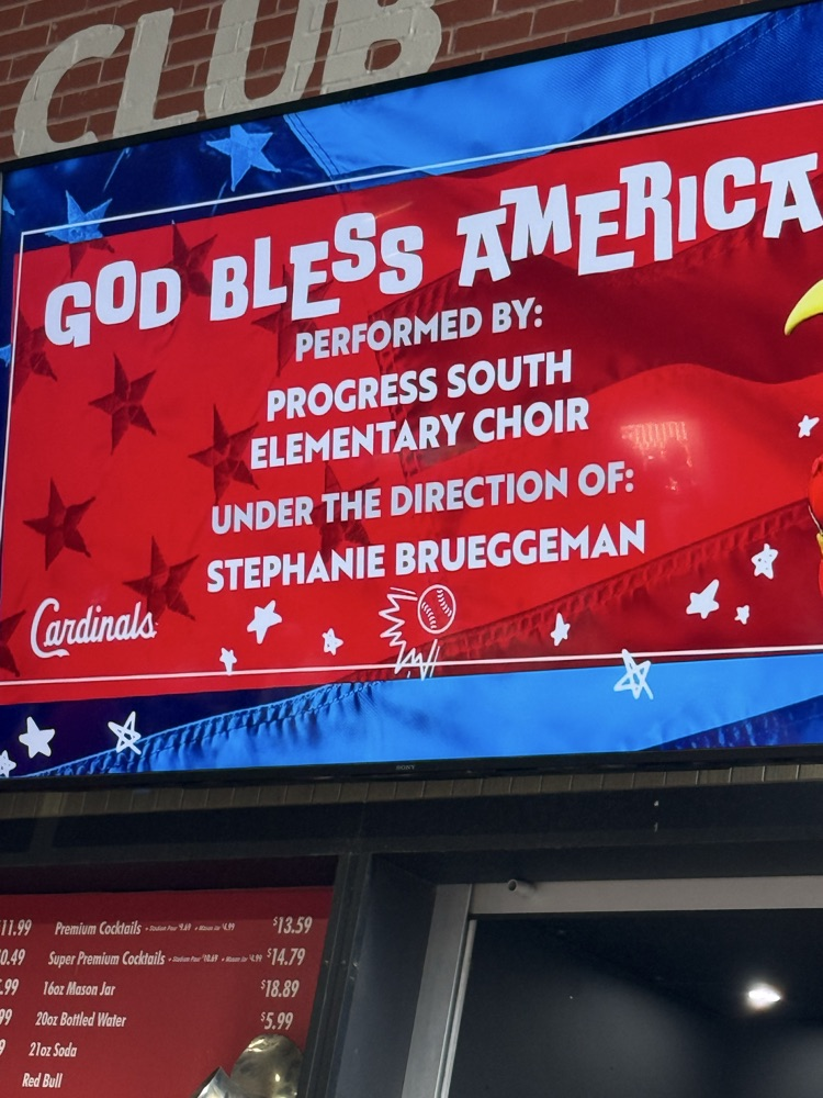 PSE sang at the Cardinals game 