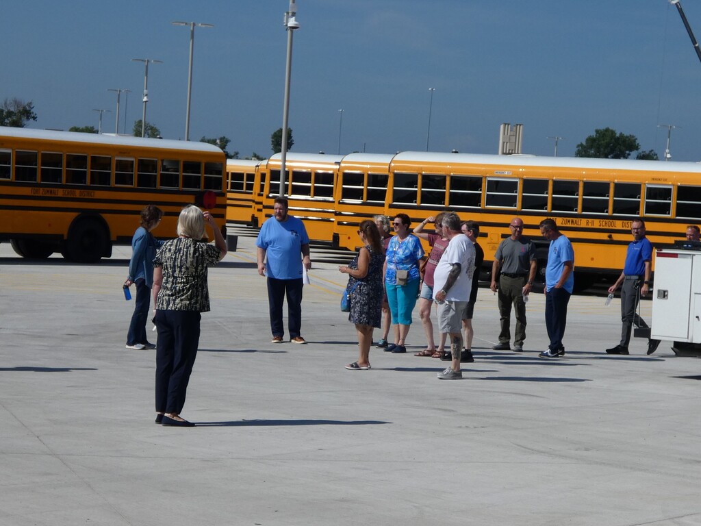 Guests braved the heat to tour the new center 