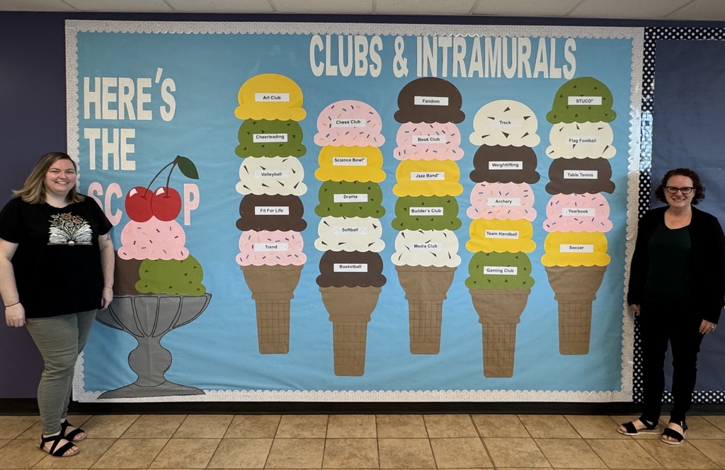 Here's the scoop ice cream bulletin board stacks clubs as flavors on cones