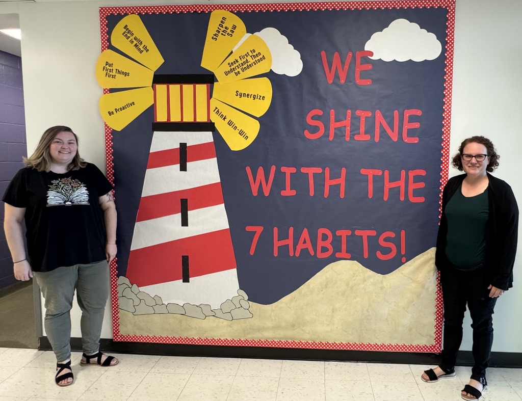 Lighthouse bulletin board shines with 7 Habits