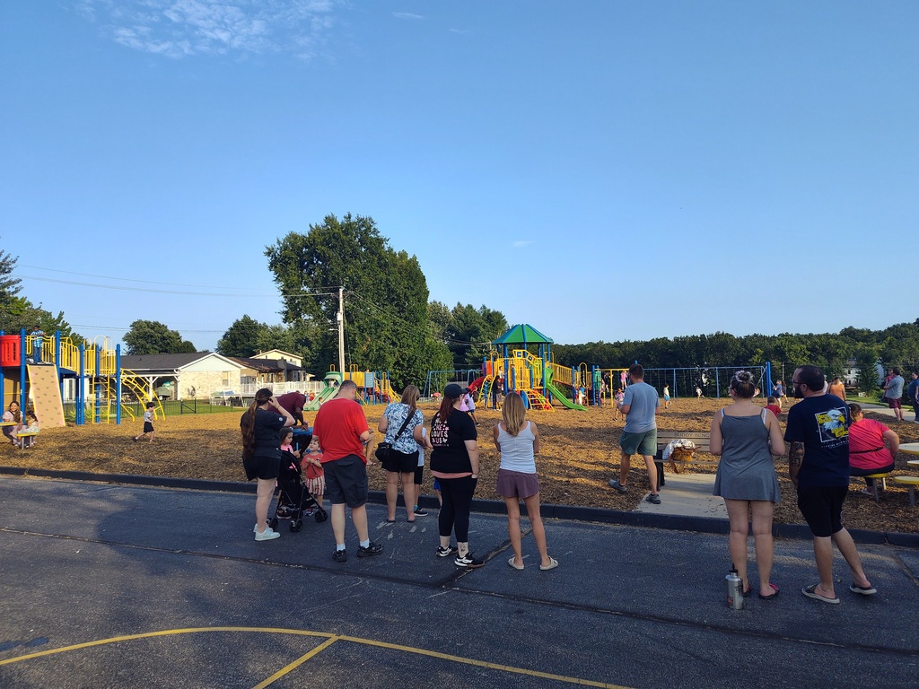 parents and students on the playground 