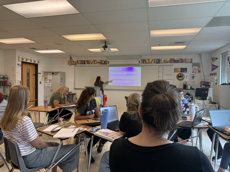 Ms. Andrews leads a PD session!