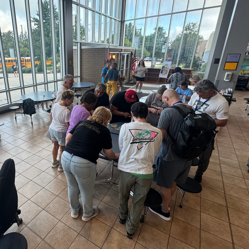 Bus drivers met in the commons at DuBray