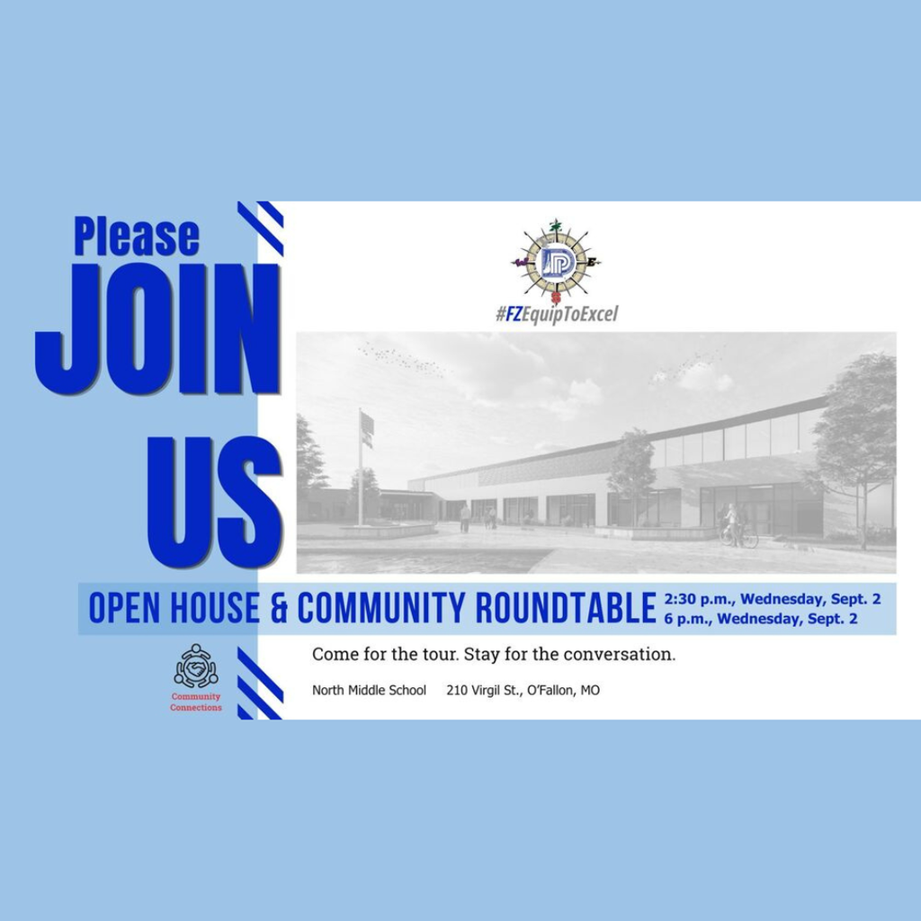open house at north middle school 9/2 at 2:30 & 6