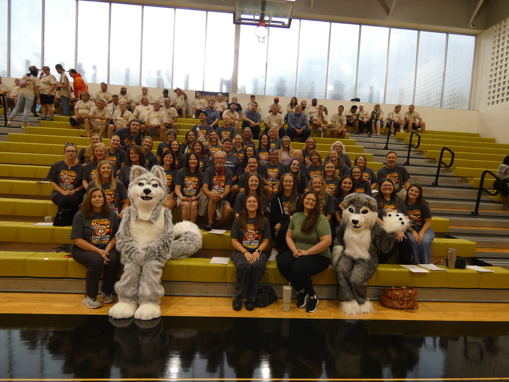 Pep Rally Crowd and Mascots